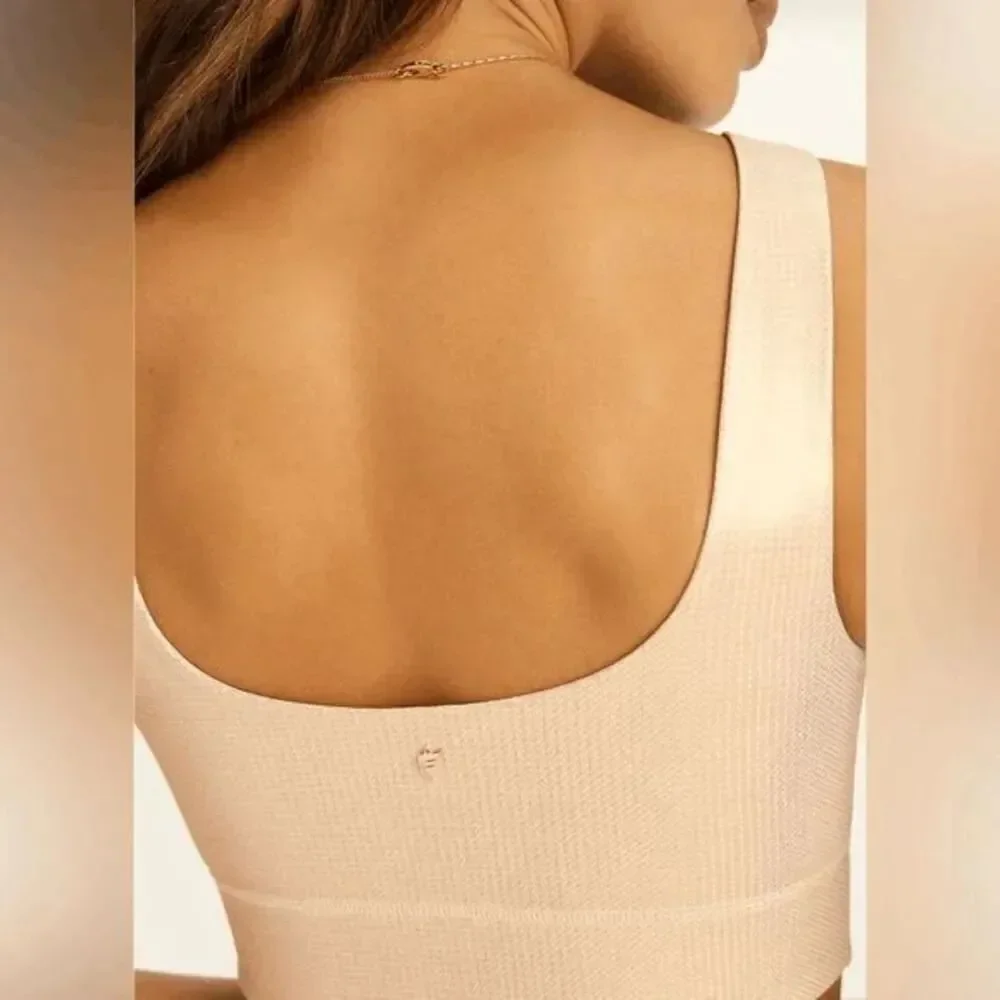 Fabletics Gold Harlyn Hologram Sparkly Shimmering Sports Bra S/M